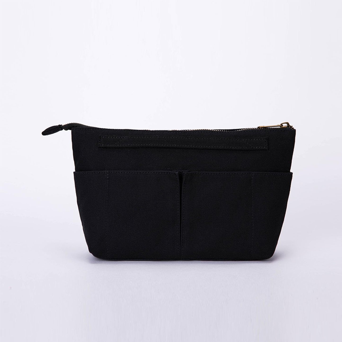 YONBEN Tote Organizer Insert Purse Organizer for Handbags Cotton Canvas Simple Style Multiple Compartments (Black)