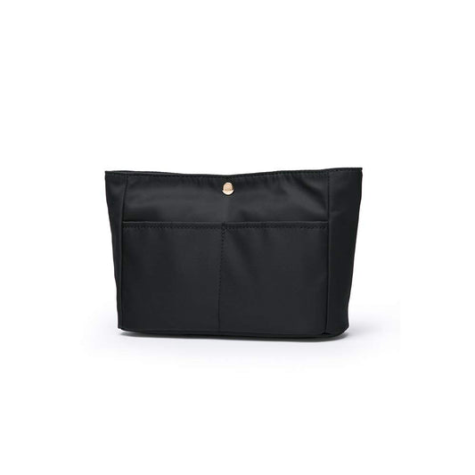 YONBEN Storage bag lightweight large capacity eco-friendly cotton canvas bag inner bag handbag organizer (Black-nylon, S)