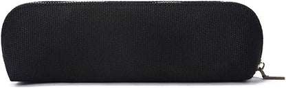 YONBEN Canvas Pencil Case Cotton Canvas and Simple Multifunctional Pencil Bag Zipper Portable Pencil Storage (Black)
