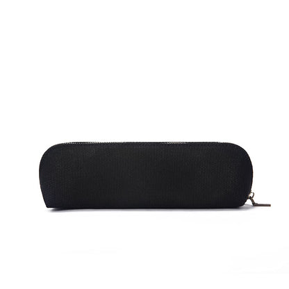 YONBEN Canvas Pencil Case Cotton Canvas and Simple Multifunctional Pencil Bag Zipper Portable Pencil Storage (Black)