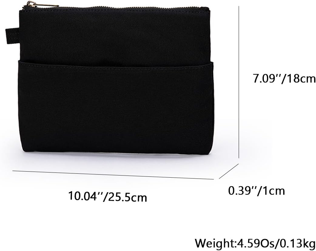 YONBEN Large Capacity Cosmetic Bag with Multiple Compartments for Easy Organization and Cleaning (Black)