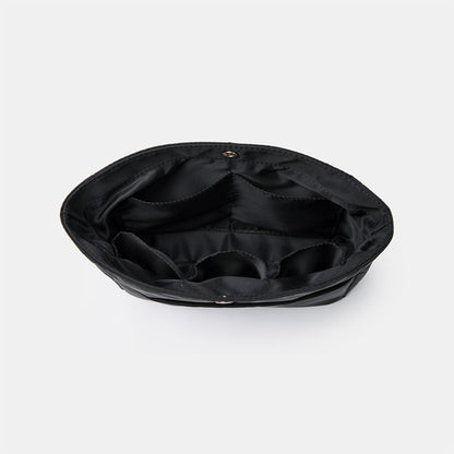 YONBEN Storage bag lightweight large capacity eco-friendly cotton canvas bag inner bag handbag organizer (Black-nylon, S)
