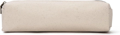 YONBEN Canvas pencil case cartuchera para poner boligrafo stationery bag pencil case storage cosmetic bag (Beige, S)