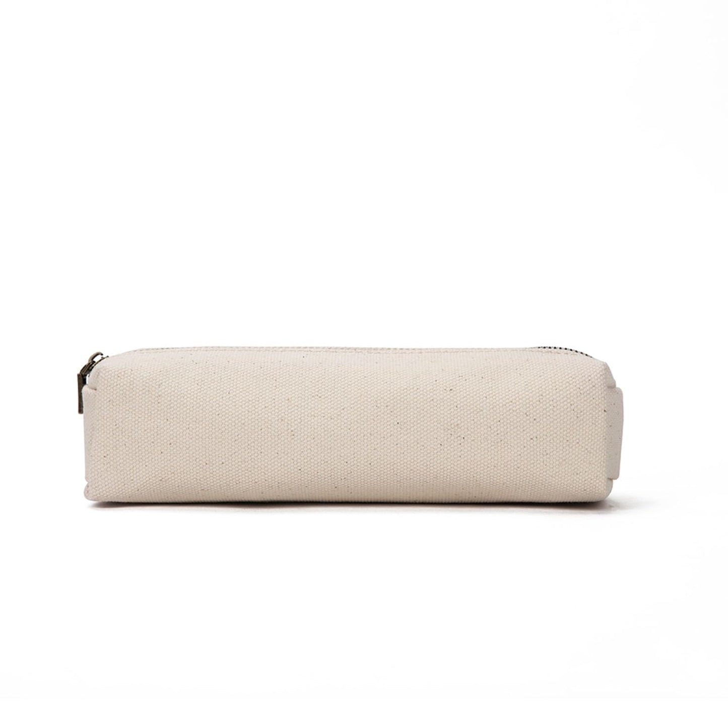 YONBEN Canvas pencil case cartuchera para poner boligrafo stationery bag pencil case storage cosmetic bag (Beige, S)