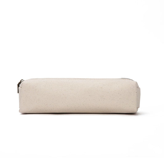 YONBEN Canvas pencil case cartuchera para poner boligrafo stationery bag pencil case storage cosmetic bag (Beige, S)