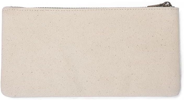 YONBEN Canvas Pencil Pen Case Stationery Case Pouch Bag (Beige, S)
