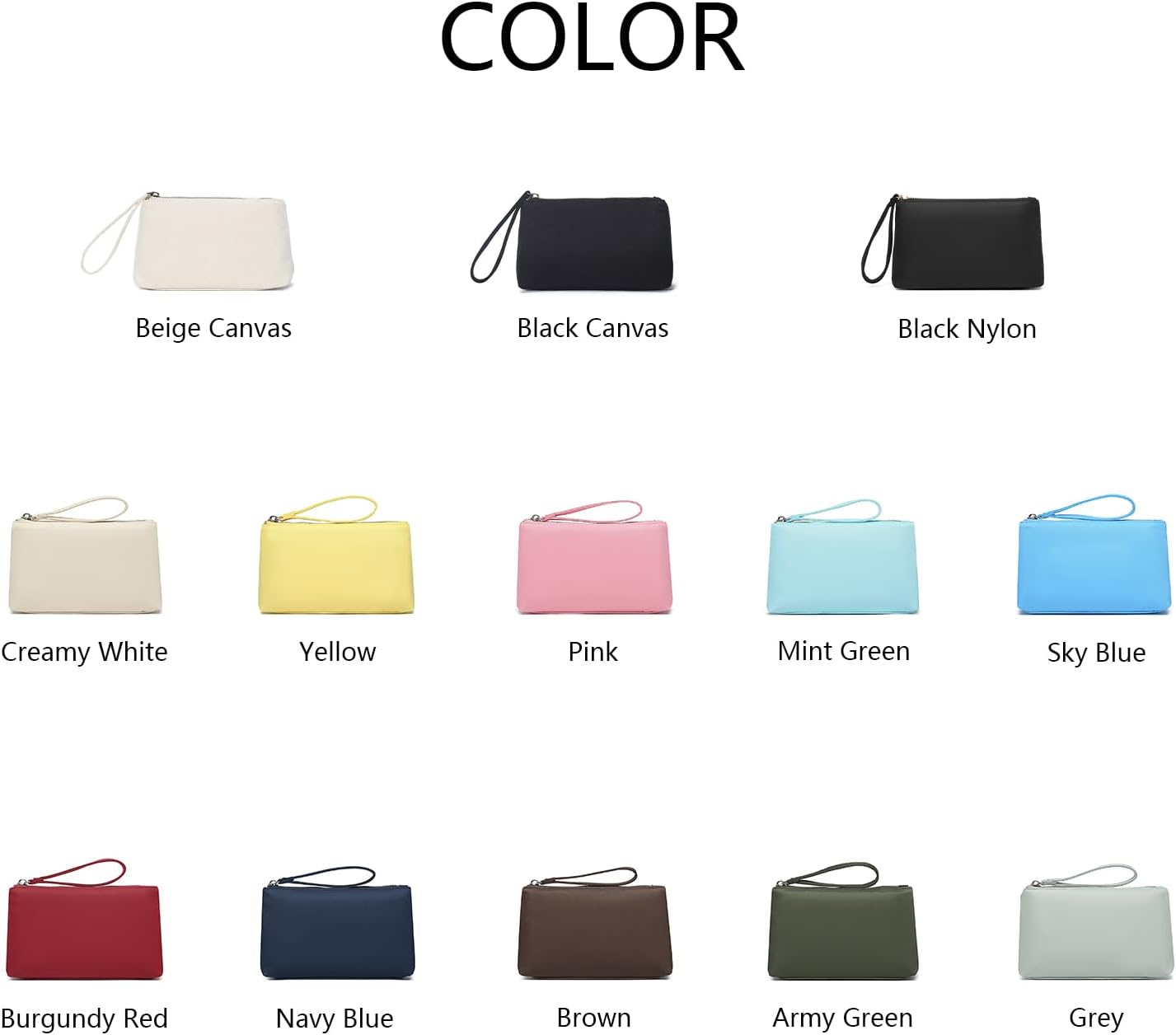 YONBENCanvas Wristlet Bag Purse with Card Slot and Phone Pocket - Lightweight and Stylish - Perfect Phone Pouch for Traveling