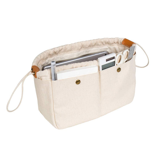 YONBEN Insert Organizer Bag - Tote Bag Organizer - Drawstring Canvas Storage Organizer-Cotton Canvas Pouches