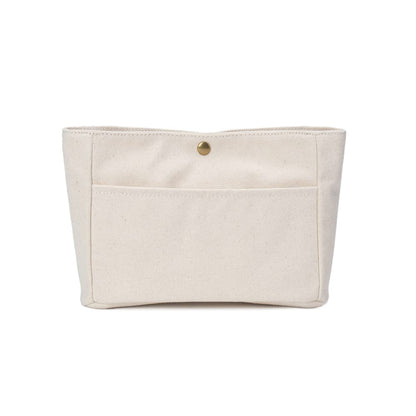 YONBEN Storage Bag Lightweight Large Capacity Eco Friendly Cotton Canvas Bag Inner Bag Handbag Organizer (Beige, S)