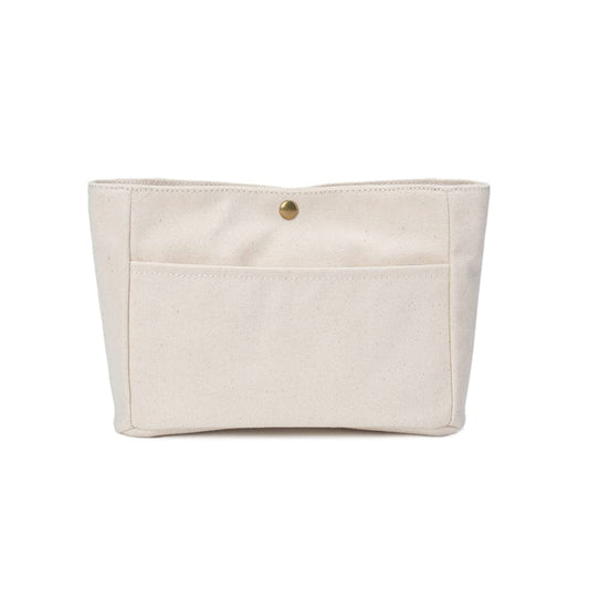 YONBEN Storage Bag Lightweight Large Capacity Eco Friendly Cotton Canvas Bag Inner Bag Handbag Organizer (Beige, S)