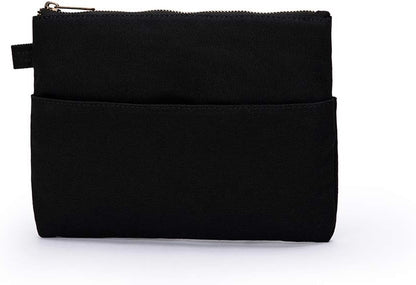 YONBEN Large Capacity Cosmetic Bag with Multiple Compartments for Easy Organization and Cleaning (Black)