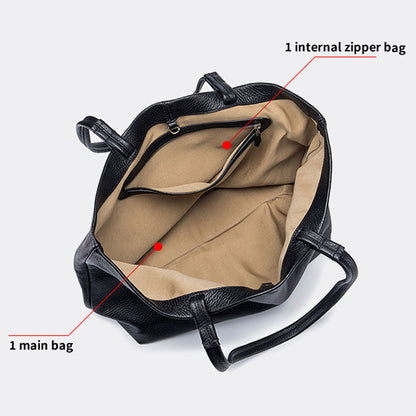 YONBEN Women's Soft Leather Shopping Bag