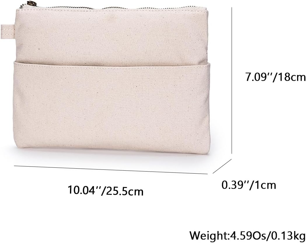 YONBEN Large Capacity Cosmetic Bag with Multiple Compartments for Easy Organization and Cleaning (Beige)