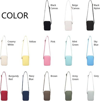 YONBEN Small Crossbody Purse Zipper Cell Phone Bag Mini Shoulder Purse Wallet Smart Phone Wallet with Credit Card Solts