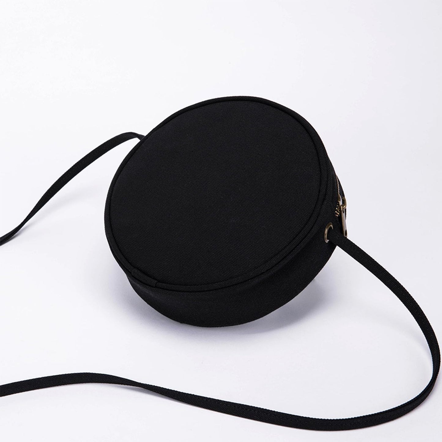 YONBEN Circle Crossbody Bag for Women NYLON Circle Purse with Zipper Adjustable Knot Shoulder Straps
