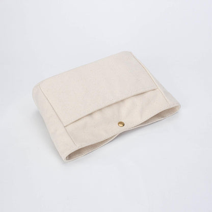 YONBEN Storage Bag Lightweight Large Capacity Eco Friendly Cotton Canvas Bag Inner Bag Handbag Organizer (Beige, S)