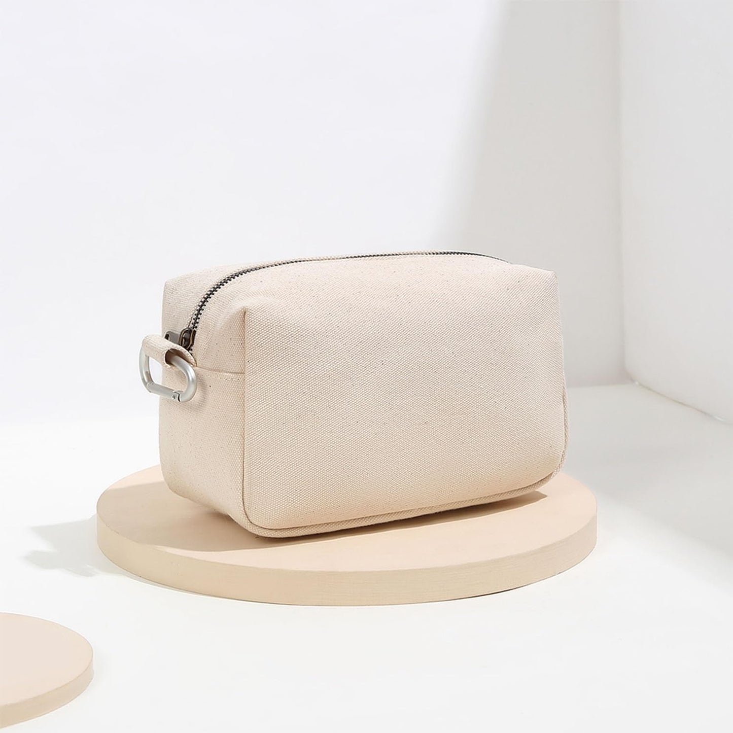 YONBEN Organizer Bag Lightweight Cosmetic Bag with Ring Clasp Perfect Travel Makeup Bag for Women,nylon Stand Up Design