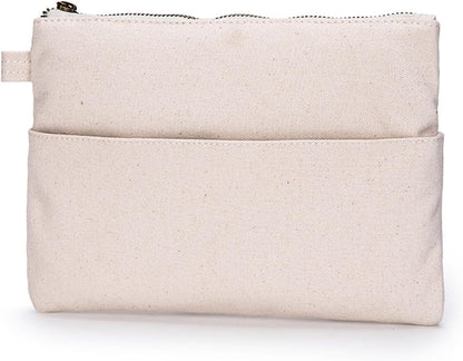 YONBEN Large Capacity Cosmetic Bag with Multiple Compartments for Easy Organization and Cleaning (Beige)