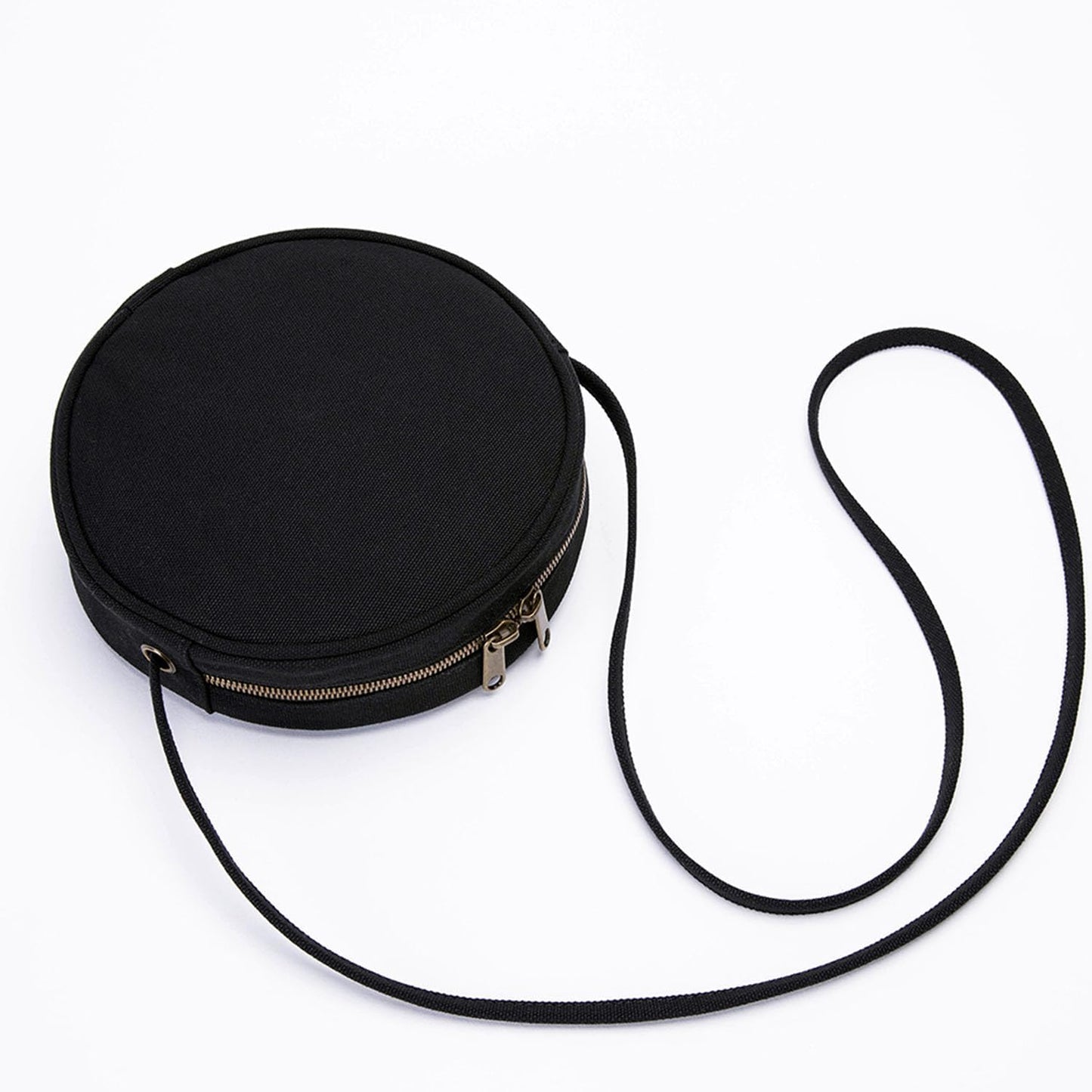 YONBEN Circle Crossbody Bag for Women NYLON Circle Purse with Zipper Adjustable Knot Shoulder Straps