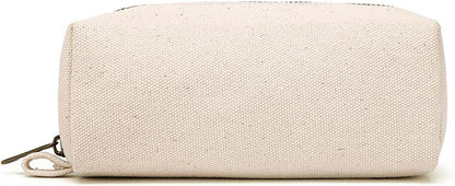 YONBEN Pencil Case Durable Cotton Canvas Pouch Bag for Pens Stylish and soft (Beige)