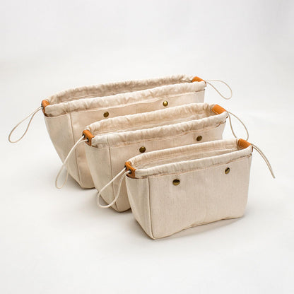 YONBEN Insert Organizer Bag - Tote Bag Organizer - Drawstring Canvas Storage Organizer-Cotton Canvas Pouches