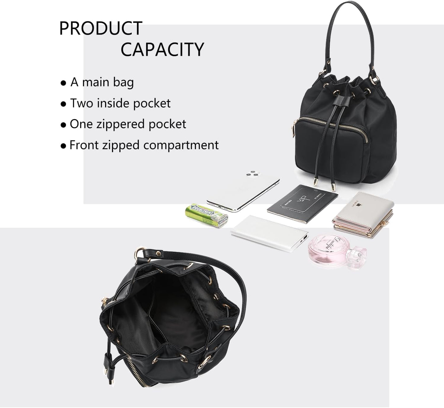 YONBEN Bucket bag women handbag nylon shoulder bag canvas bag Korean messenger bag