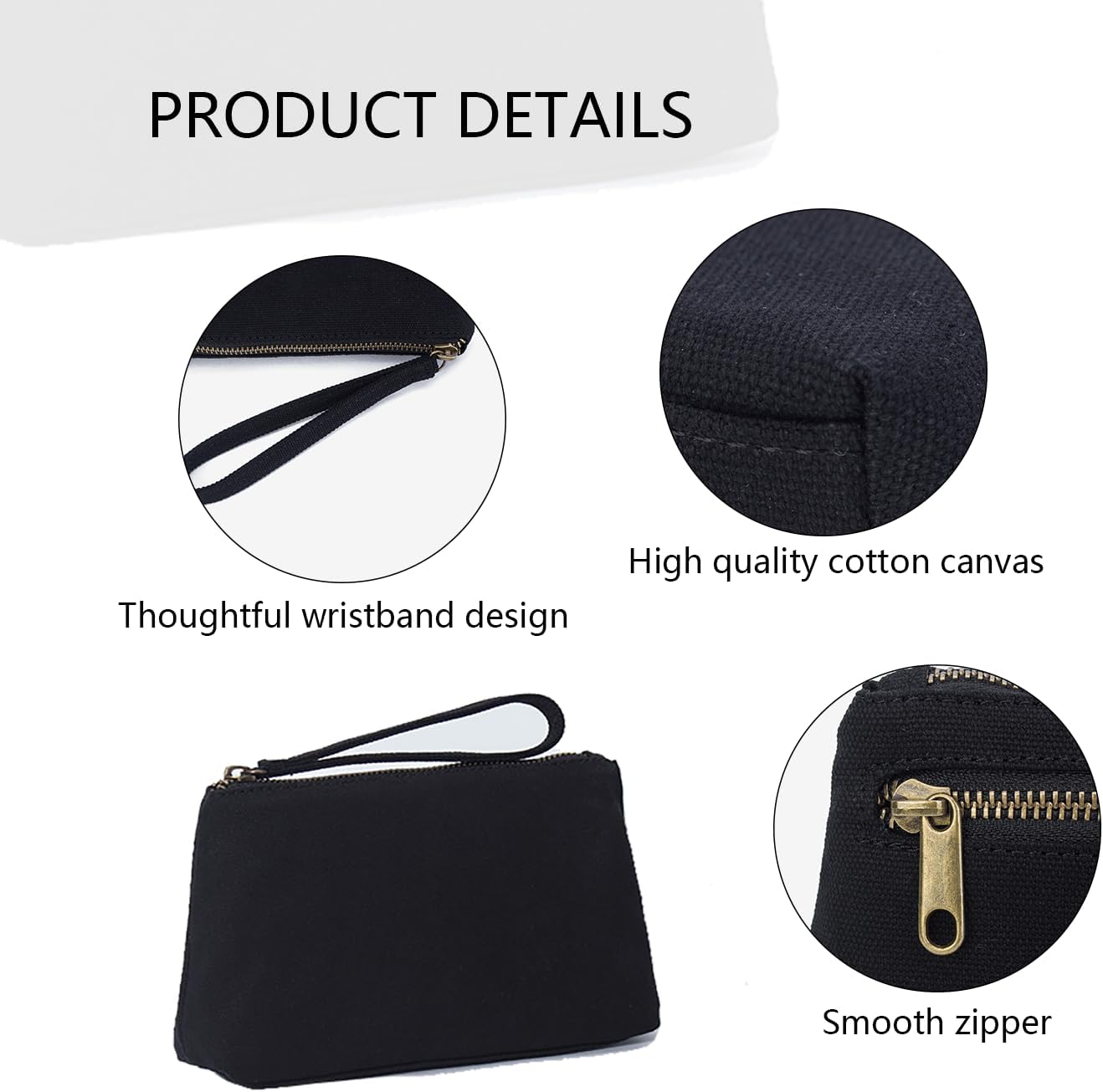 YONBENCanvas Wristlet Bag Purse with Card Slot and Phone Pocket - Lightweight and Stylish - Perfect Phone Pouch for Traveling
