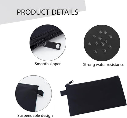 YONBEN Money Bank Deposit Bag with Zipper Lightweight Money Holder and Pencil Bag Nylon Waterproof Coin Change Bag